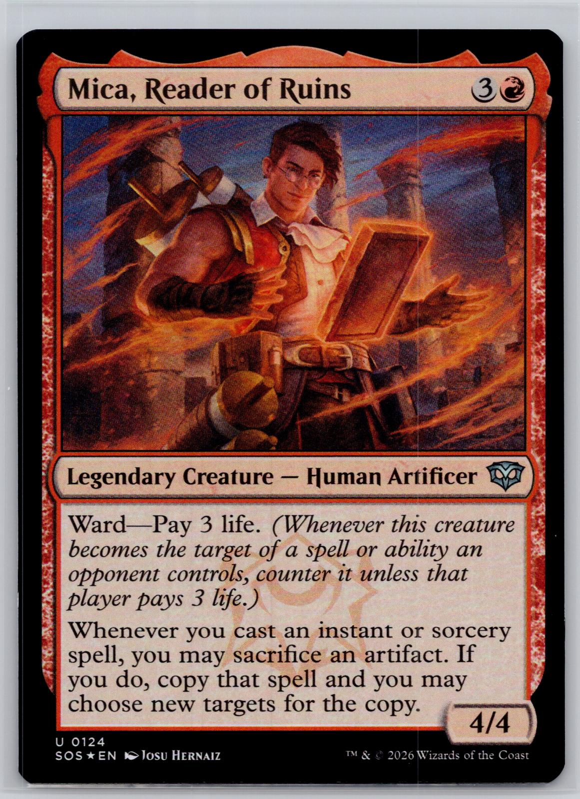 Mica, Reader of Ruins Secrets of Strixhaven Magic: The Gathering Foil Near Mint