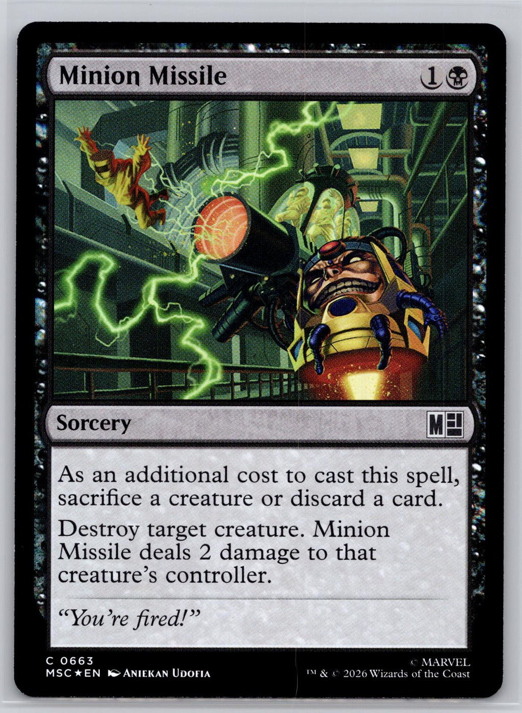 Minion Missile Commander: Marvel Super Heroes Magic: The Gathering Foil NM