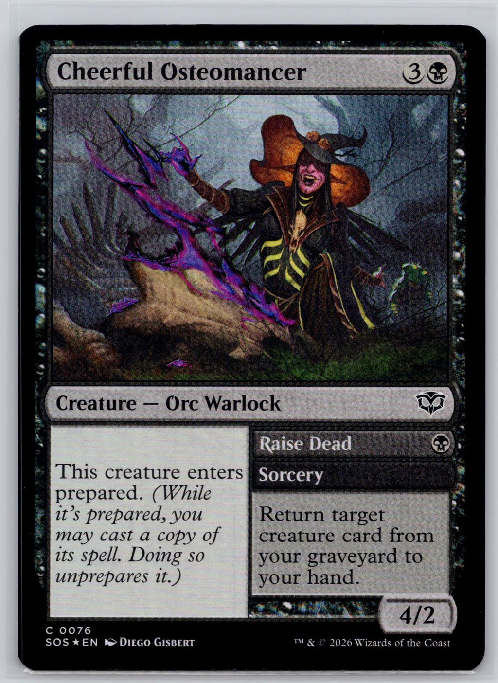 Cheerful Osteomancer Secrets of Strixhaven Magic: The Gathering Foil Near Mint
