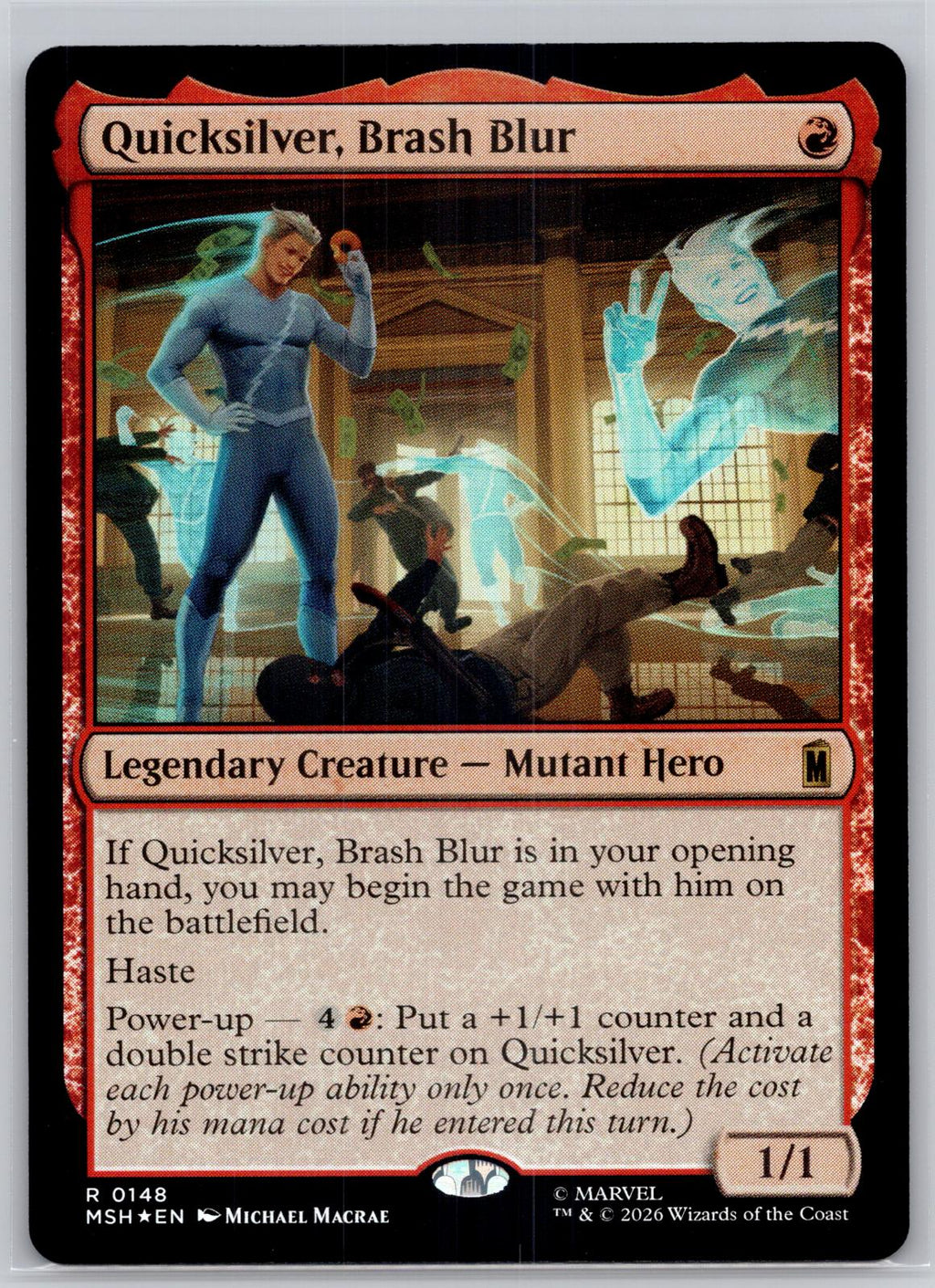 Quicksilver, Brash Blur Marvel Super Heroes Magic: The Gathering Foil Near Mint
