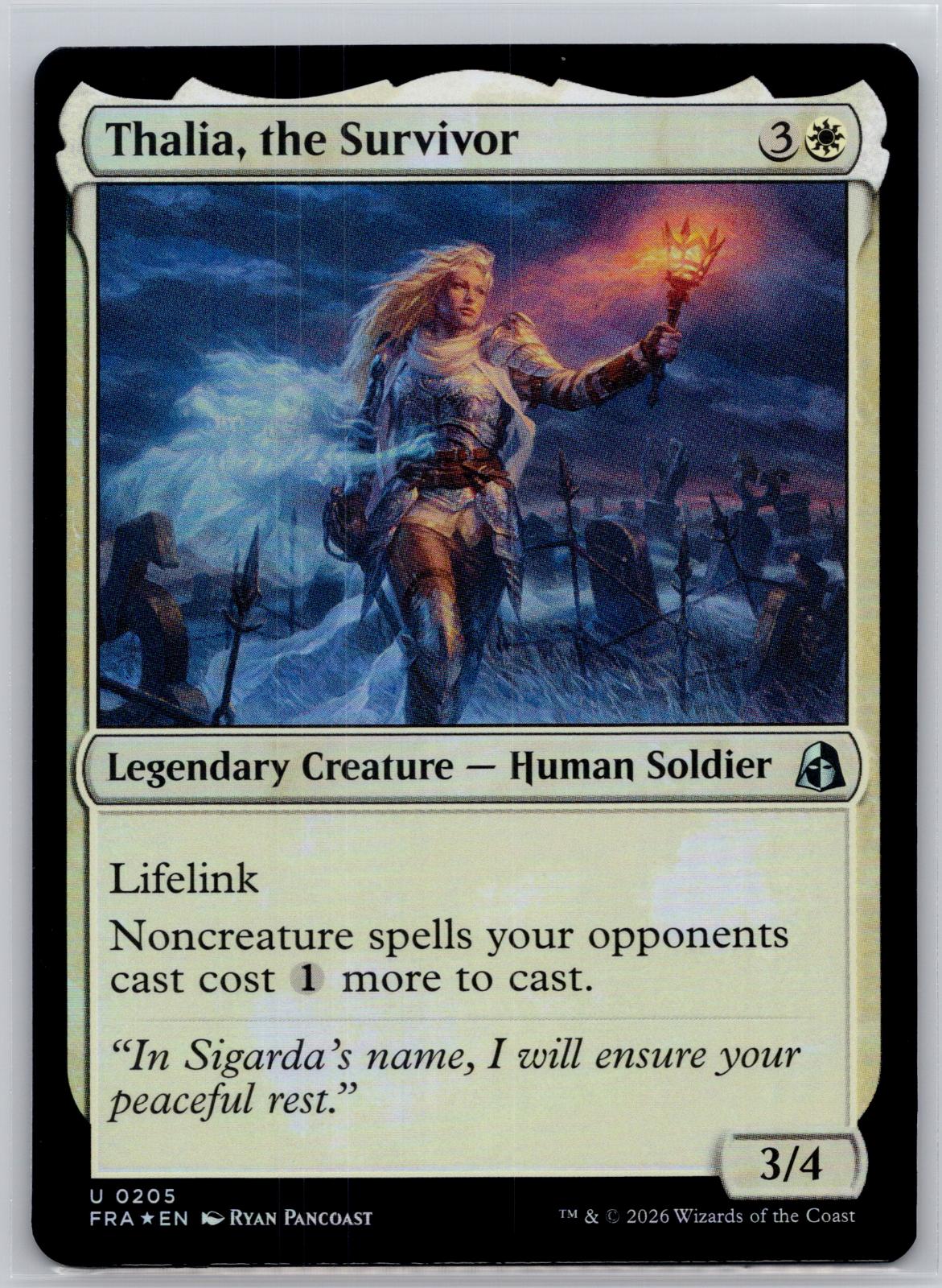 Thalia, the Survivor Reality Fracture Magic: The Gathering Foil Near Mint