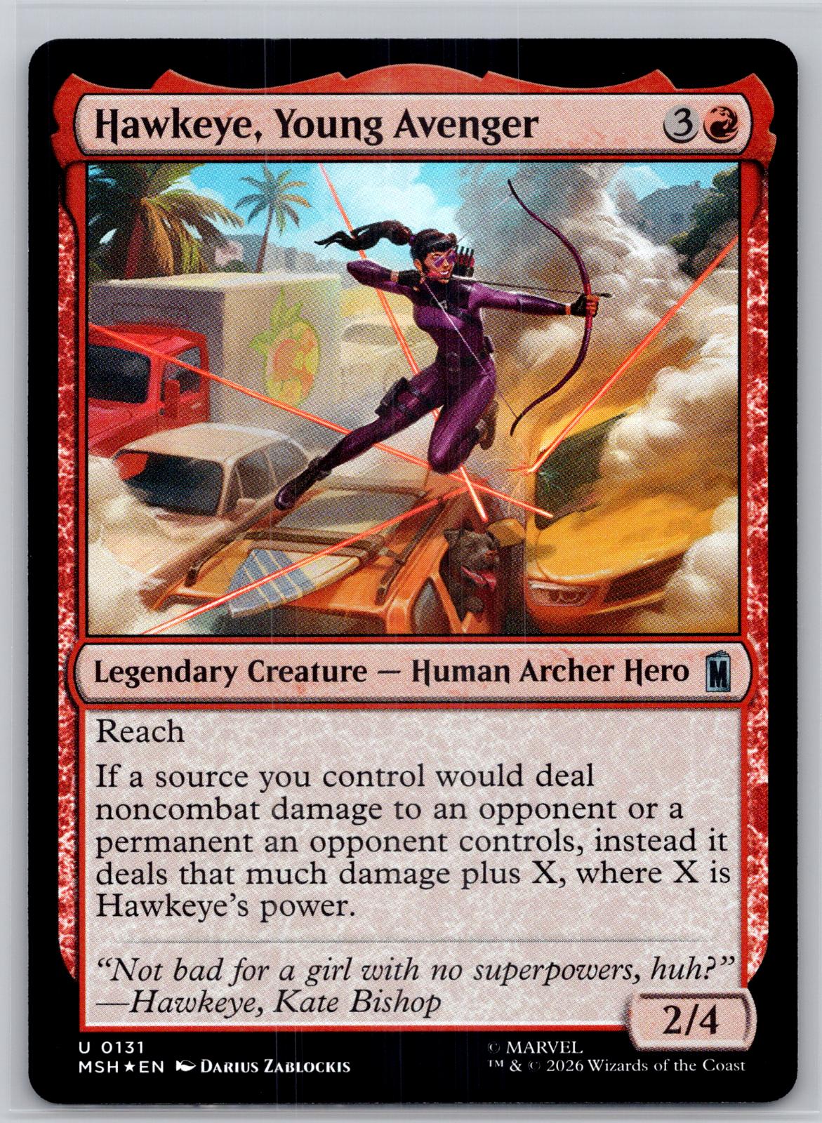 Hawkeye, Young Avenger Marvel Super Heroes Magic: The Gathering Foil Near Mint