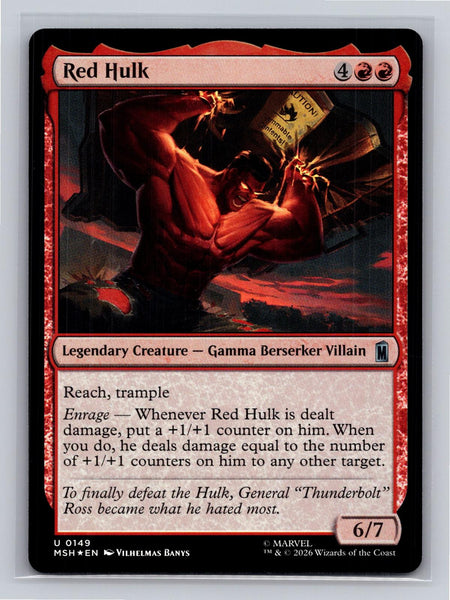 Red Hulk Marvel Super Heroes Magic: The Gathering Foil Near Mint
