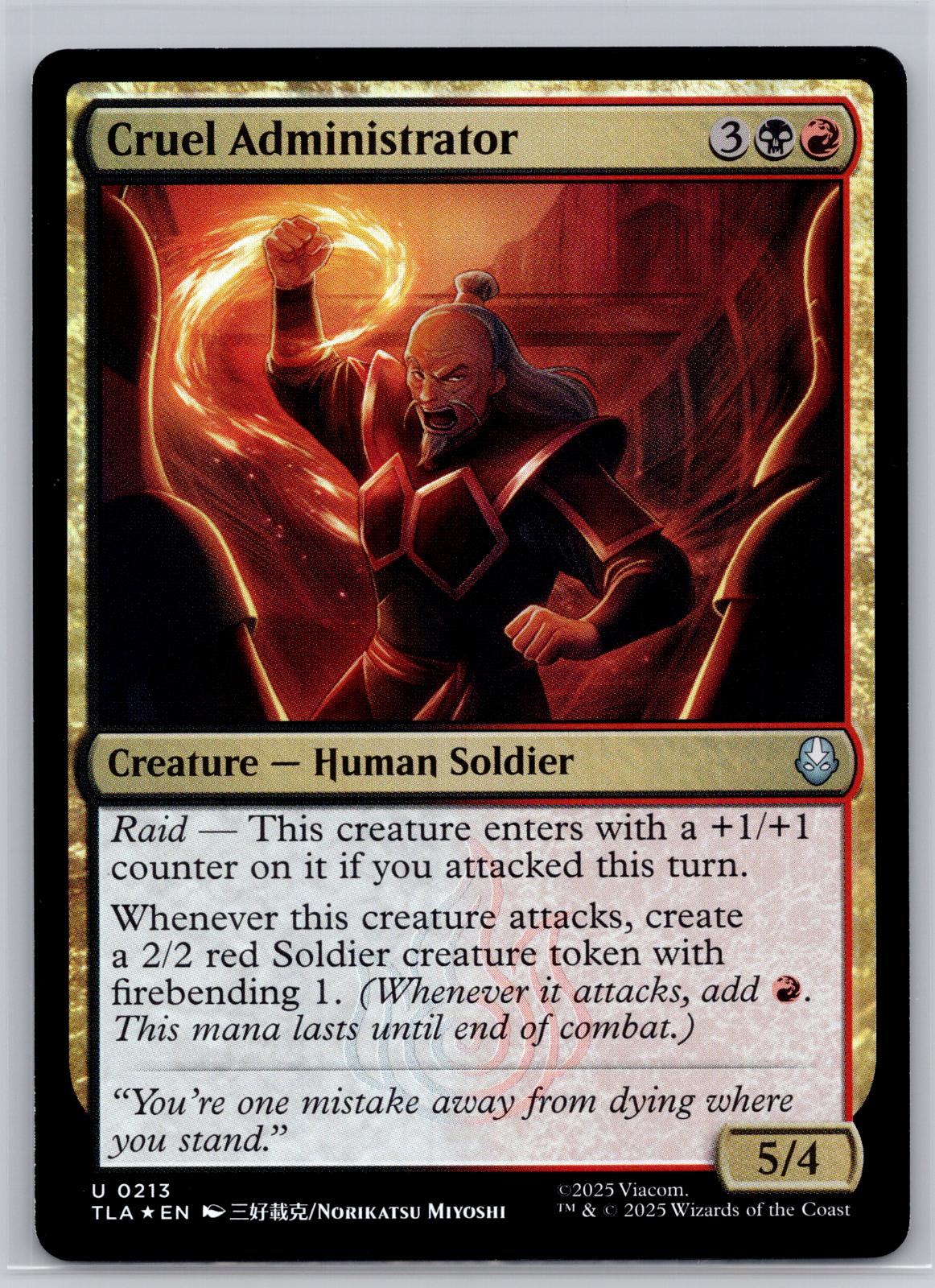Cruel Administrator Avatar: The Last Airbender Magic: The Gathering Foil NM