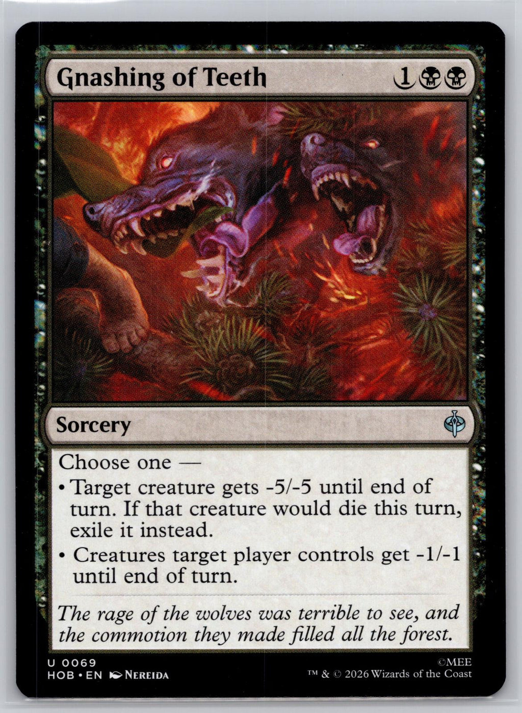 Gnashing of Teeth The Hobbit Magic: The Gathering Near Mint
