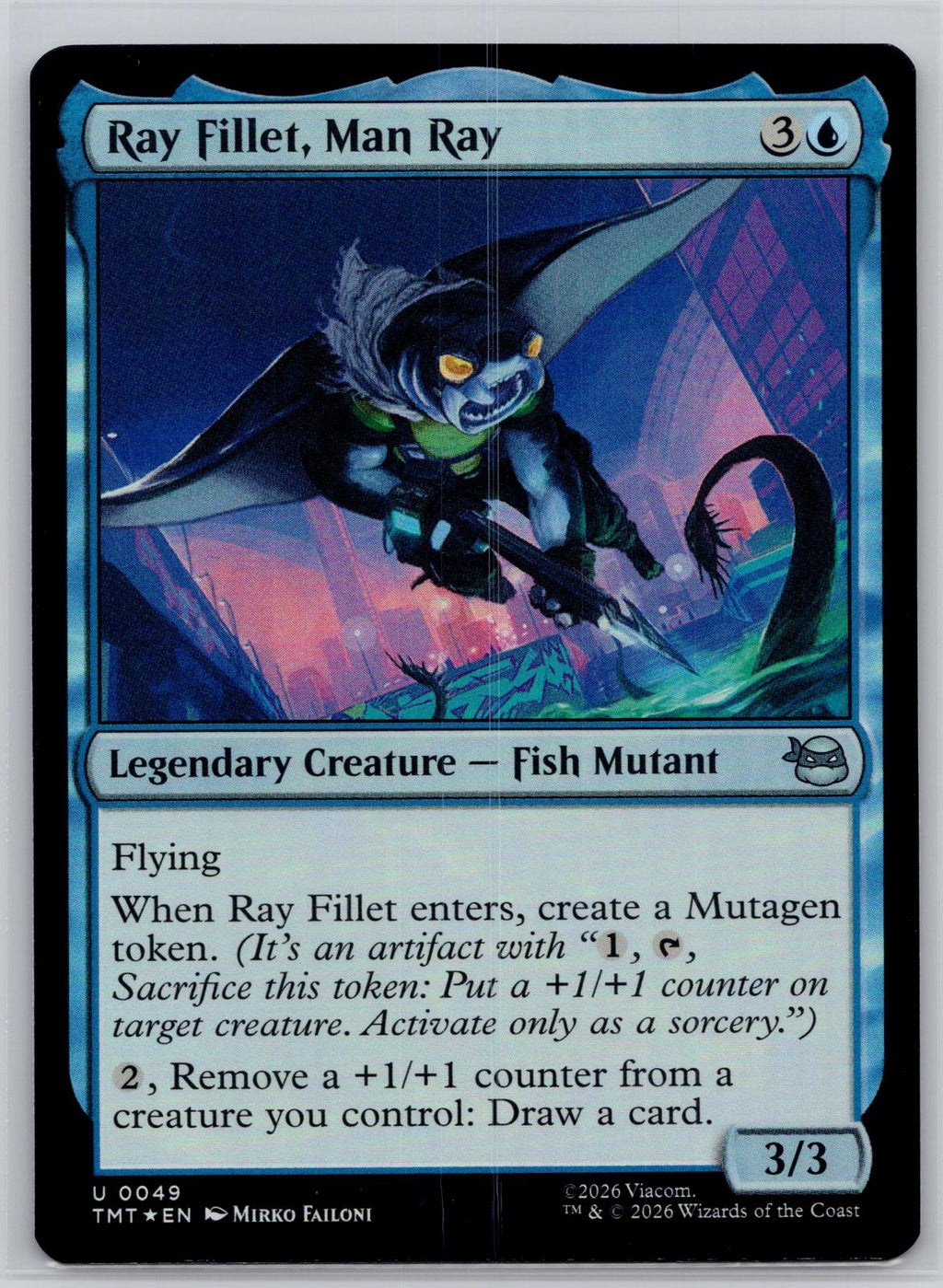 Ray Fillet, Man Ray Teenage Mutant Ninja Turtles Magic: The Gathering Foil NM