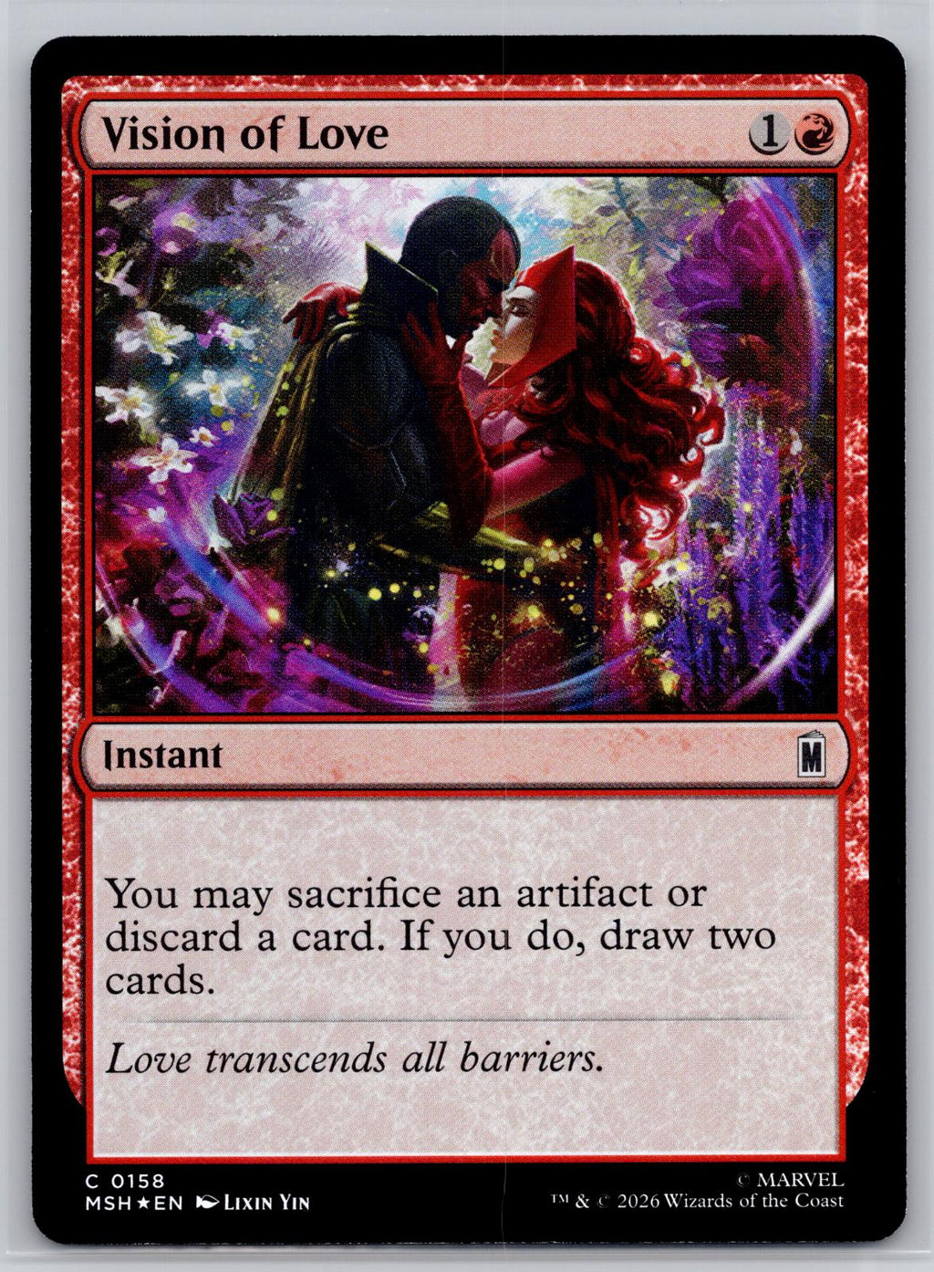 Vision of Love Marvel Super Heroes Magic: The Gathering Foil Near Mint