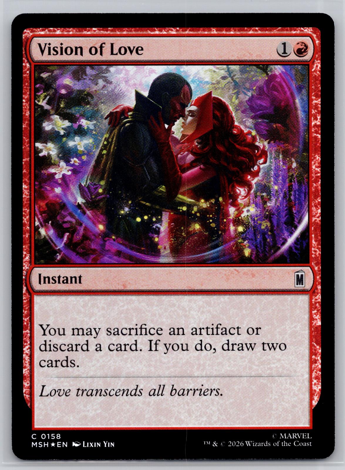Vision of Love Marvel Super Heroes Magic: The Gathering Foil Near Mint