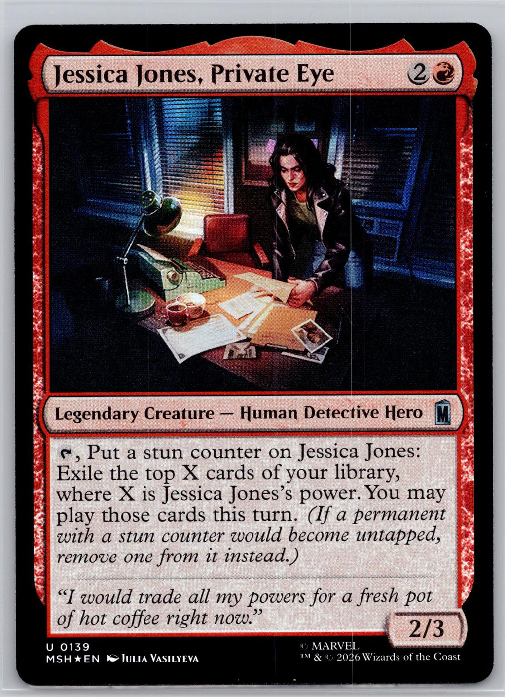 Jessica Jones, Private Eye Marvel Super Heroes Magic: The Gathering Foil NM
