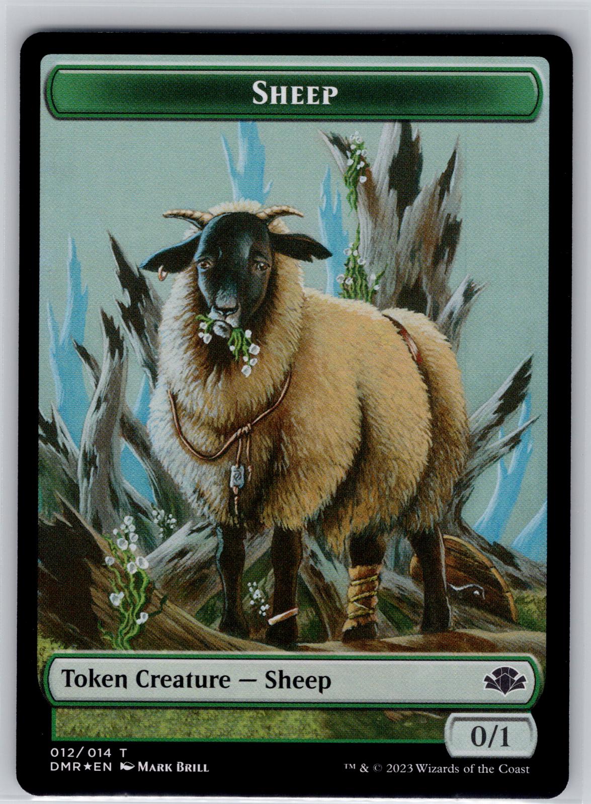 Zombie // Sheep 2-sided Token Dominaria Remastered Magic: The Gathering Foil NM