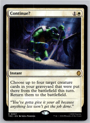 Continue? Commander: Teenage Mutant Ninja Turtles Magic: The Gathering Near Mint