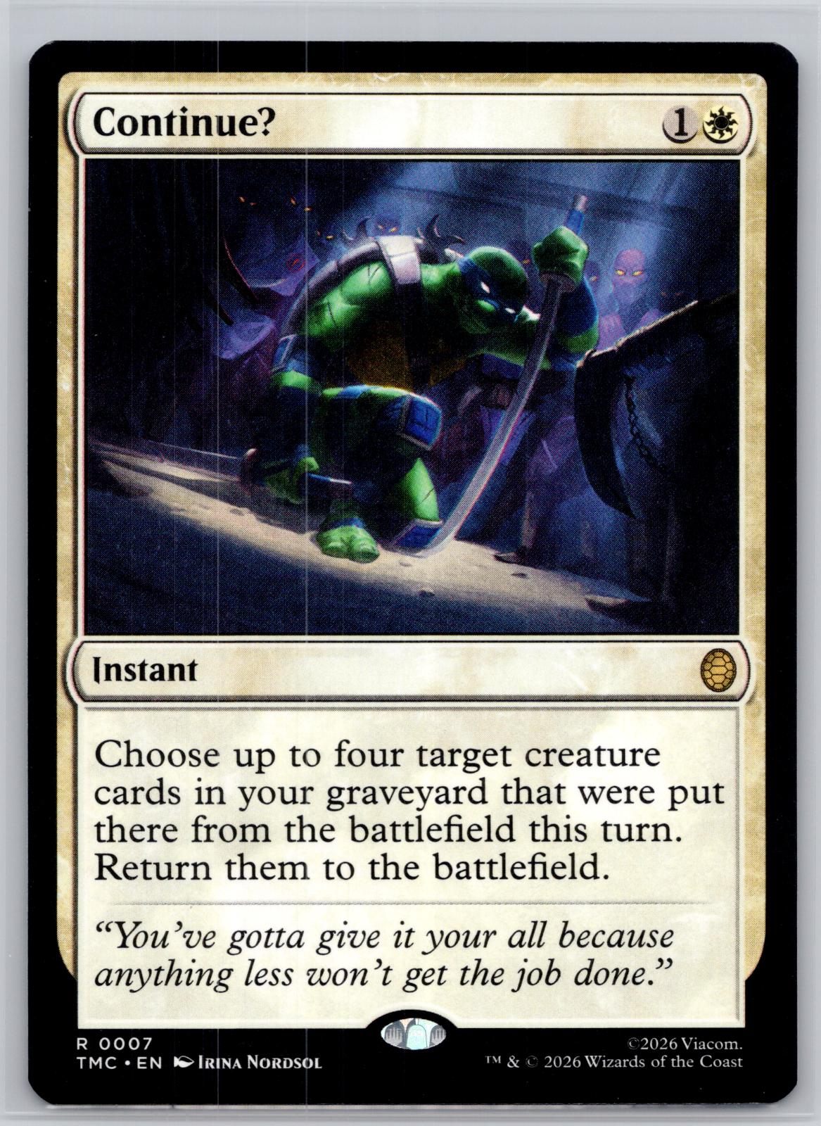 Continue? Commander: Teenage Mutant Ninja Turtles Magic: The Gathering Near Mint