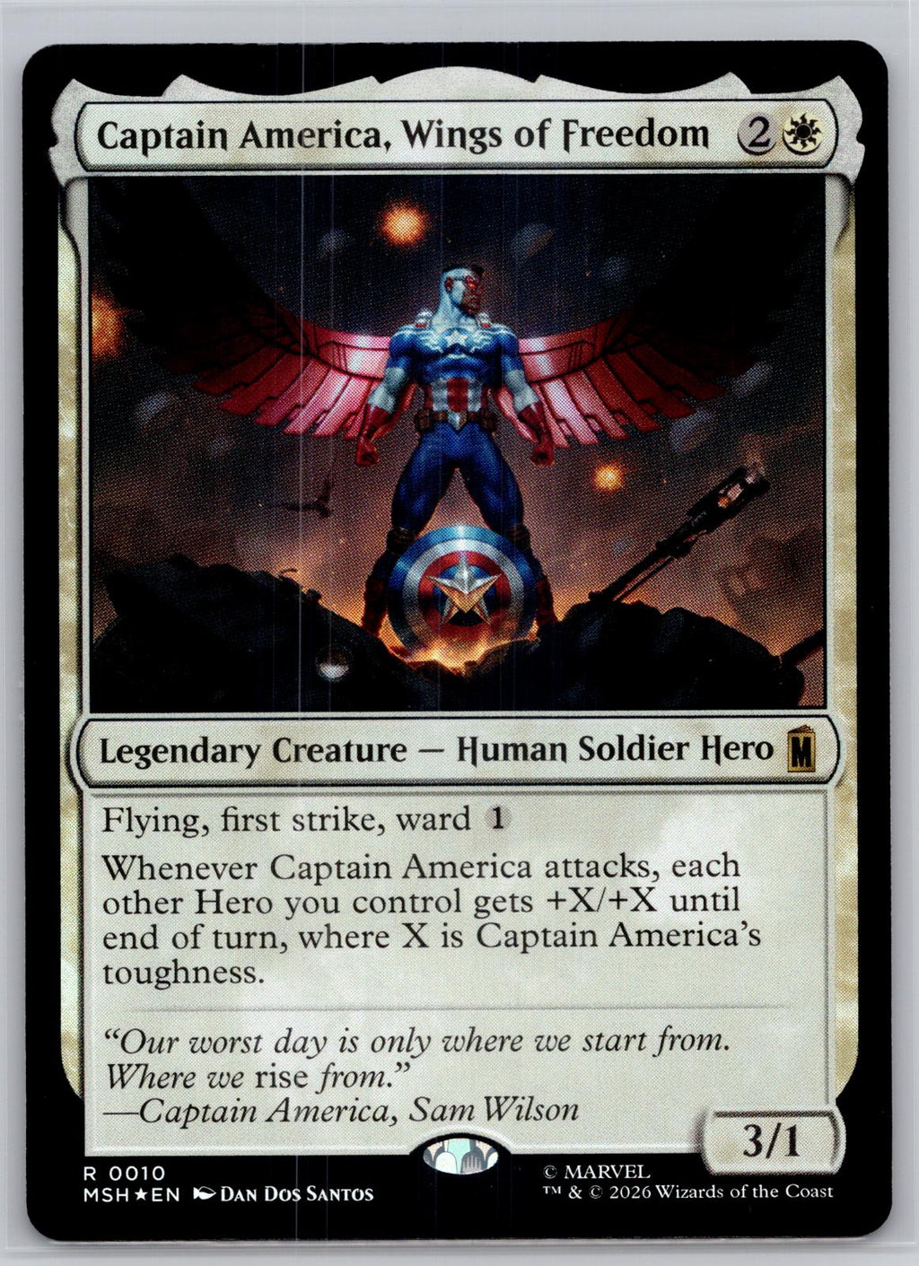 Captain America, Wings of Freedom Marvel Super Heroes M:TG Foil NM
