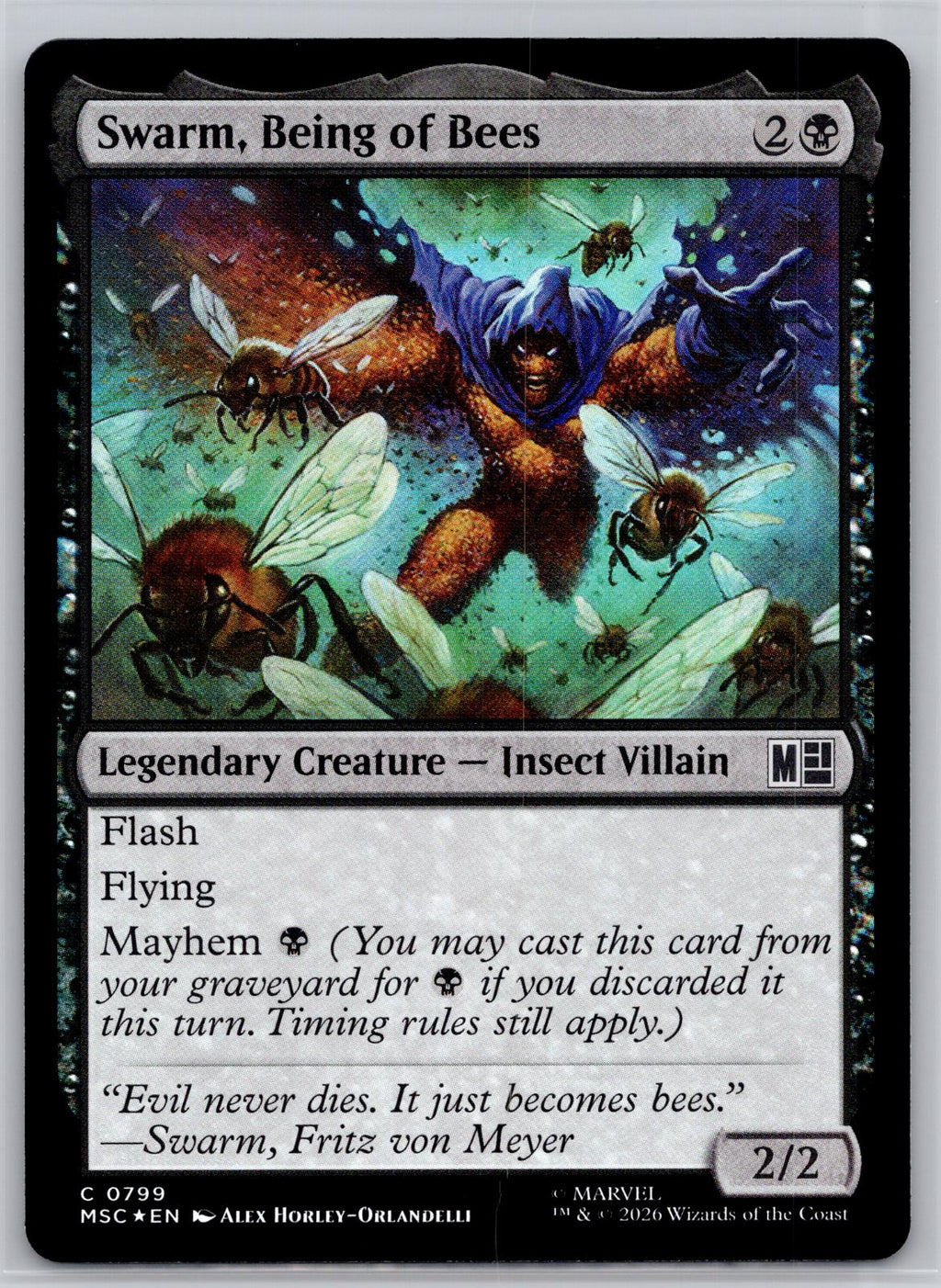 Swarm, Being of Bees Commander: Marvel Super Heroes Magic: The Gathering Foil NM