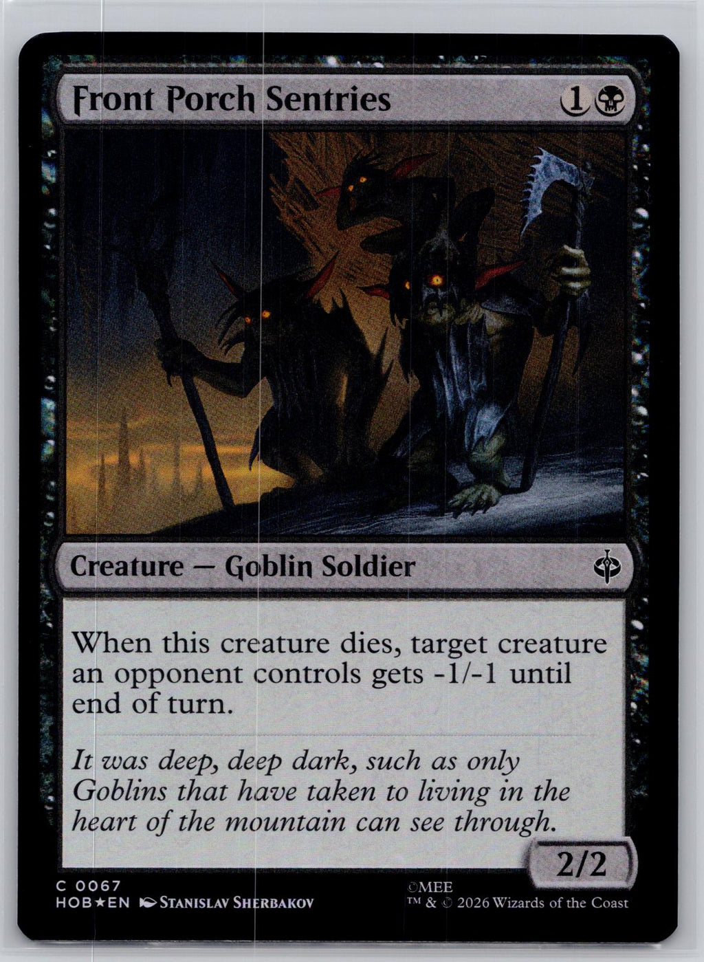 Front Porch Sentries The Hobbit Magic: The Gathering Foil Near Mint