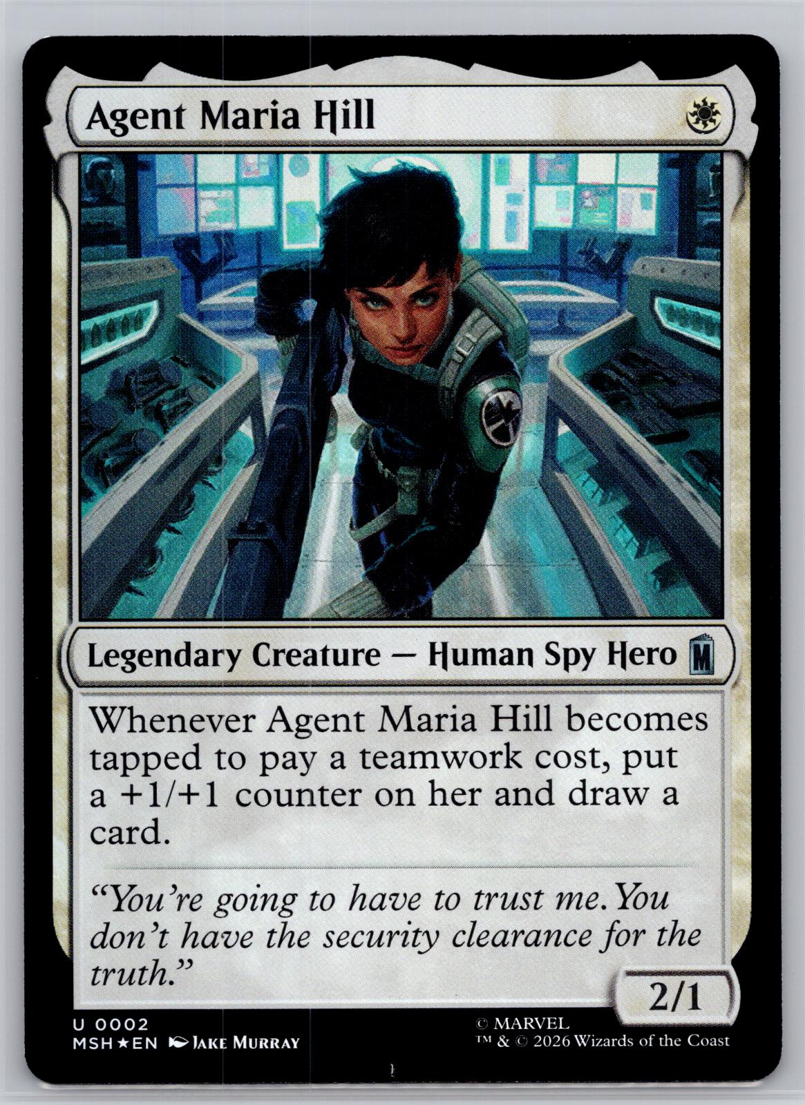 Agent Maria Hill Marvel Super Heroes Magic: The Gathering Foil Near Mint