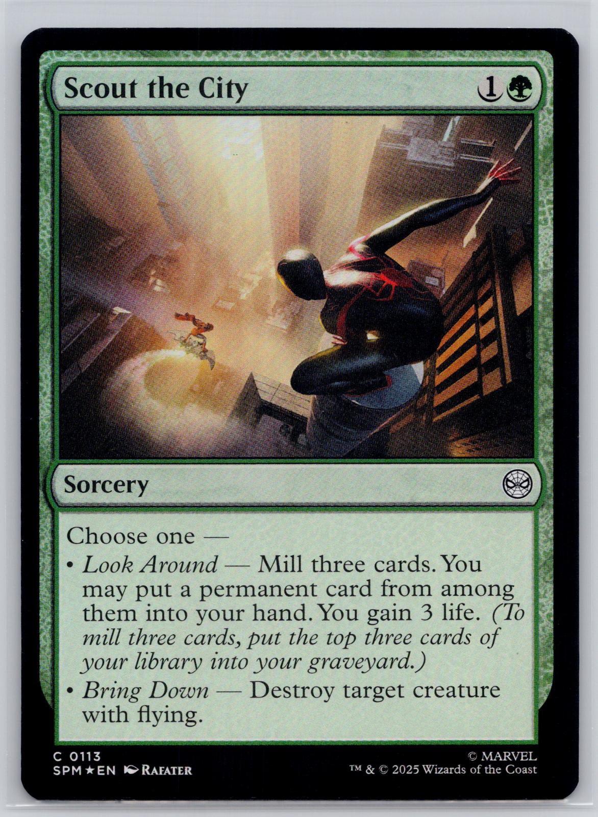 Scout the City Marvel's Spider-Man Magic: The Gathering Foil Near Mint