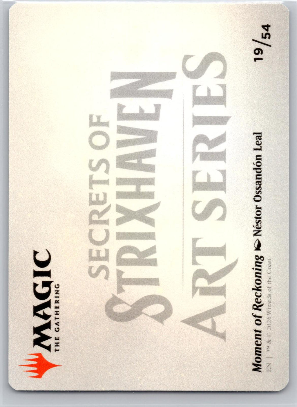 Moment of Reckoning Art Card Art Series: Secrets of Strixhaven M:TG NM
