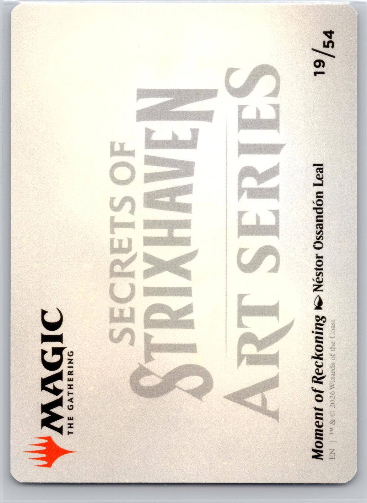 Moment of Reckoning Art Card Art Series: Secrets of Strixhaven M:TG NM
