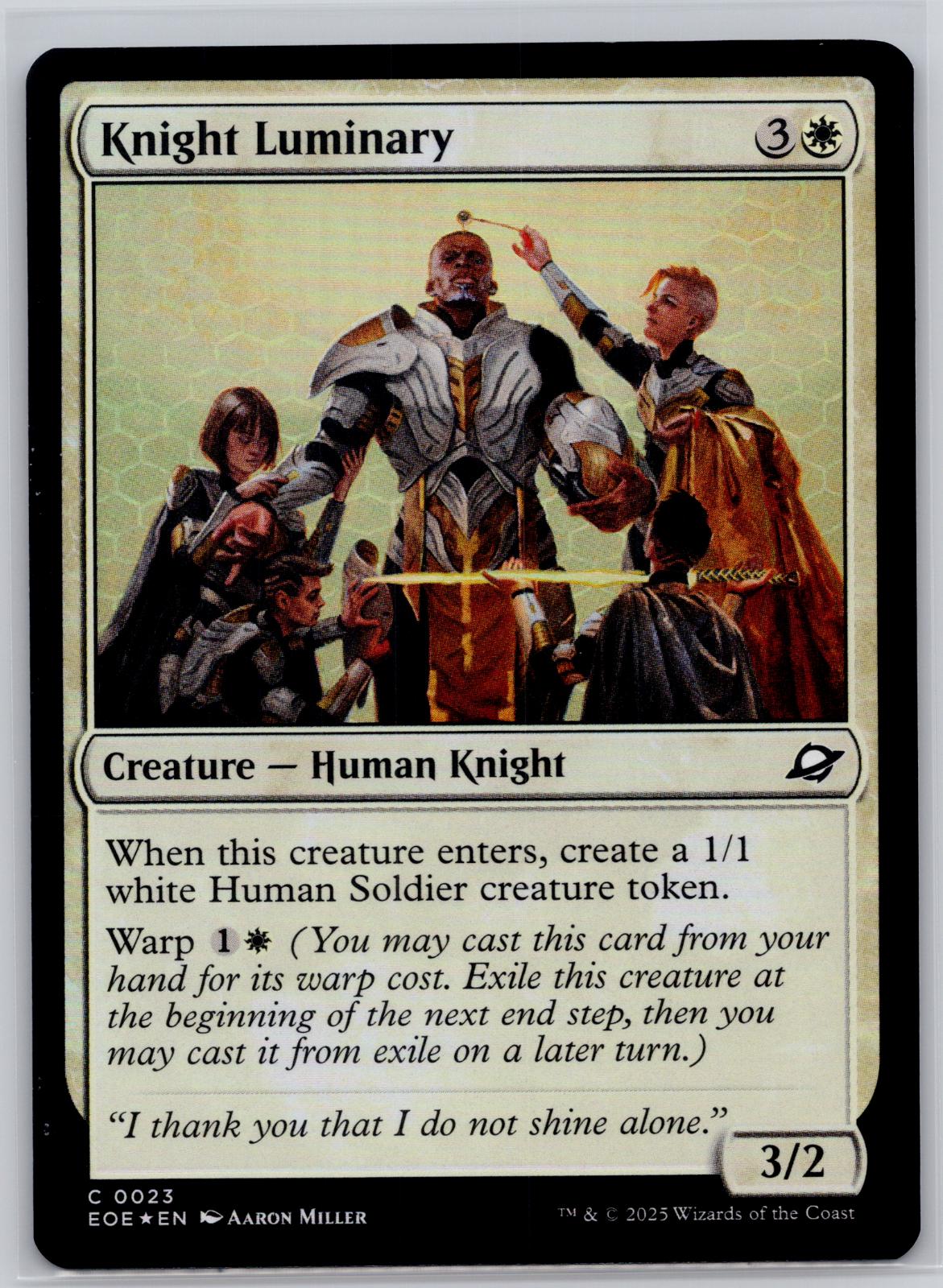 Knight Luminary Edge of Eternities Magic: The Gathering Foil Near Mint