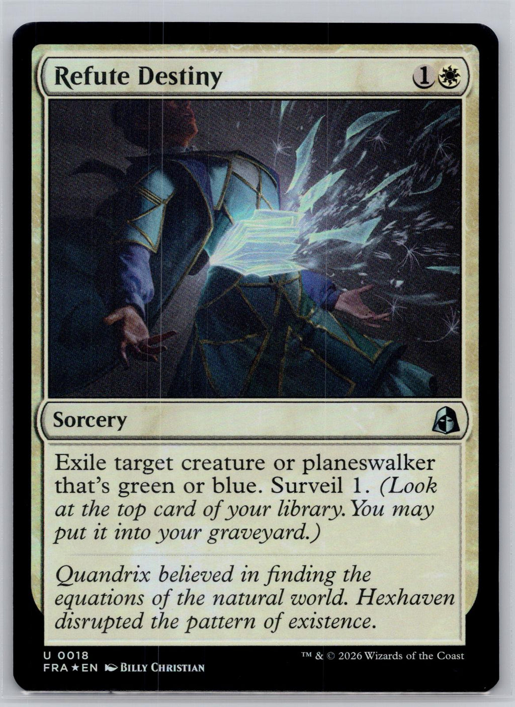 Refute Destiny Reality Fracture Magic: The Gathering Foil Near Mint