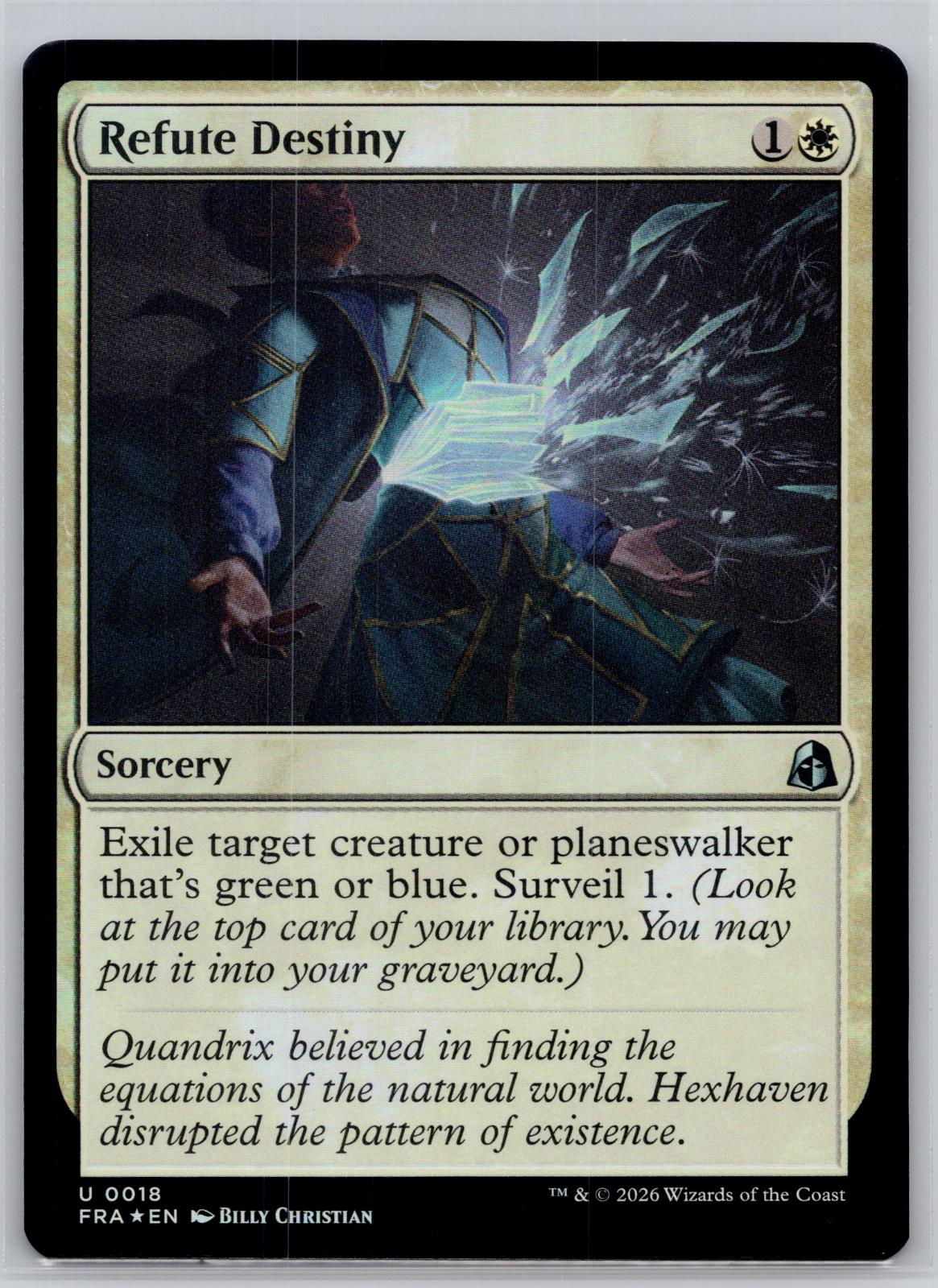 Refute Destiny Reality Fracture Magic: The Gathering Foil Near Mint