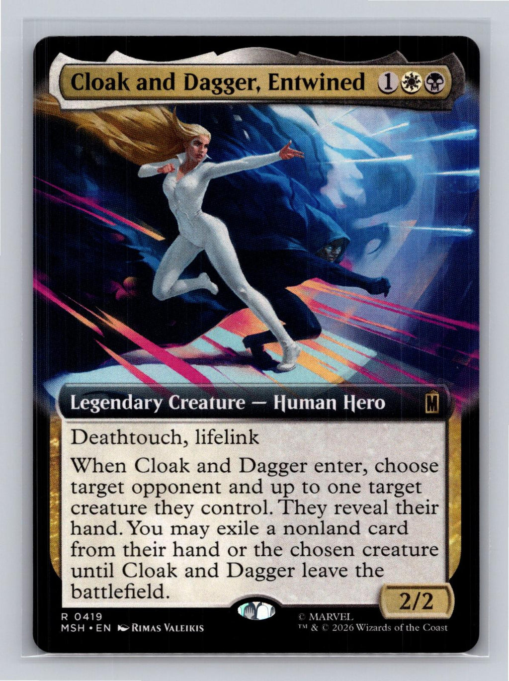 Cloak and Dagger, Entwined (Extended Art) Marvel Super Heroes MtG NM