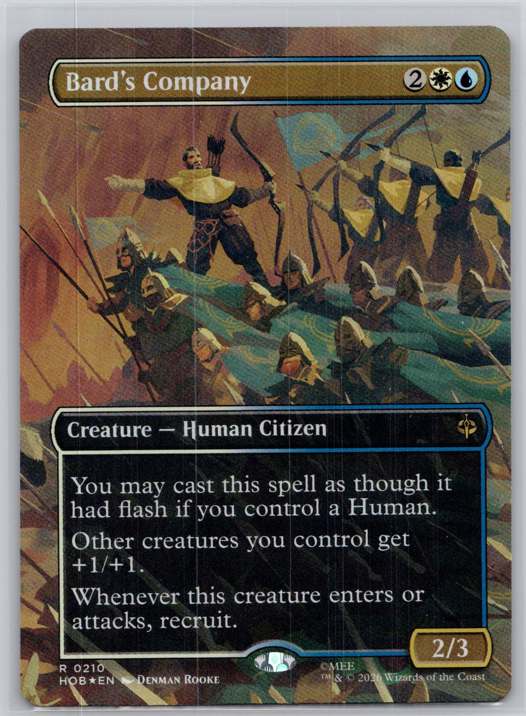Bard's Company (Borderless) The Hobbit Magic: The Gathering Foil Near Mint