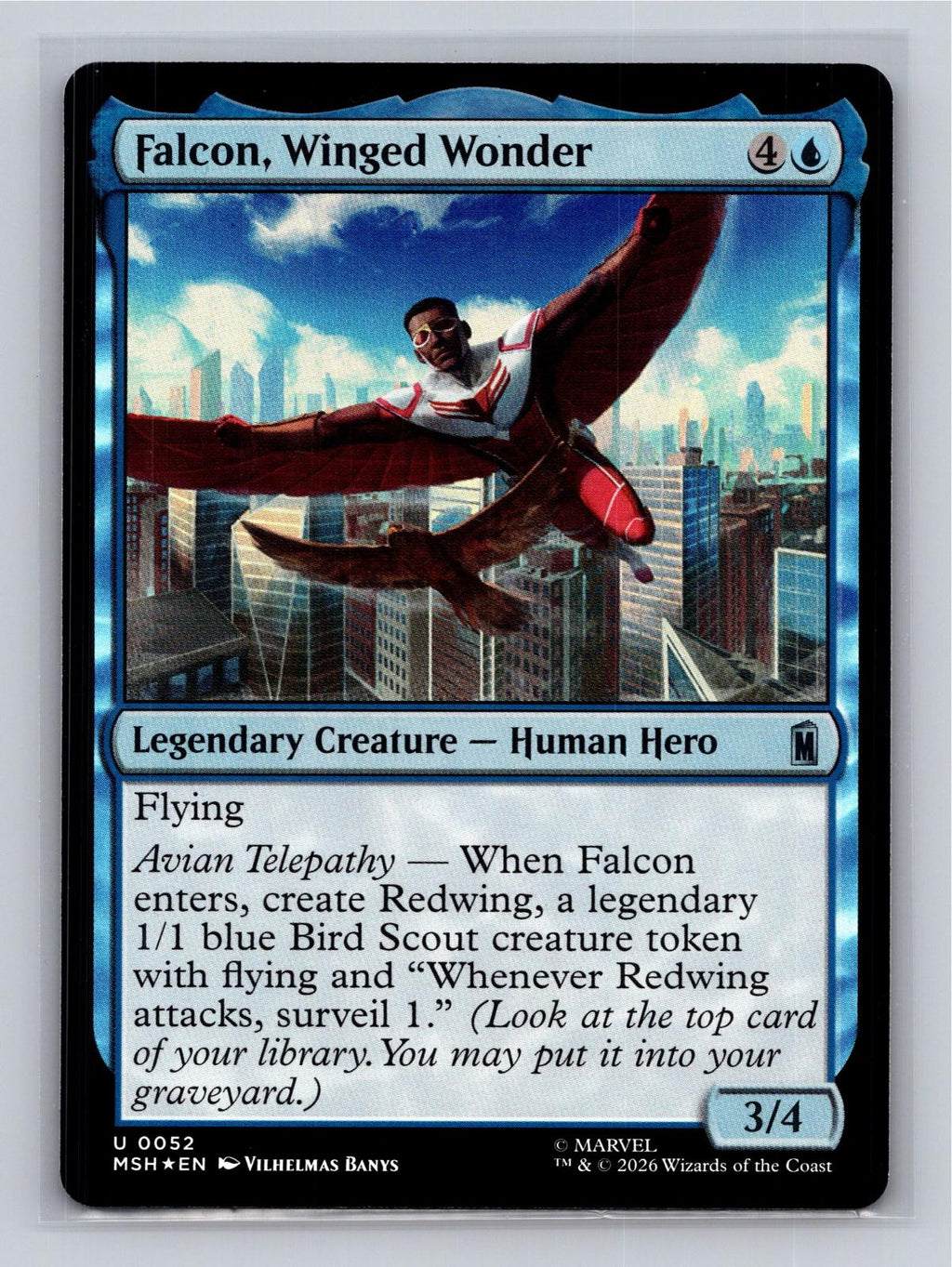 Falcon, Winged Wonder Marvel Super Heroes Magic: The Gathering Foil Near Mint