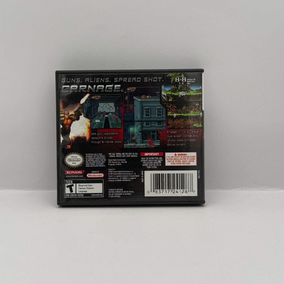 Contra 4 - Nintendo DS - Case & Manual Only (No Game)