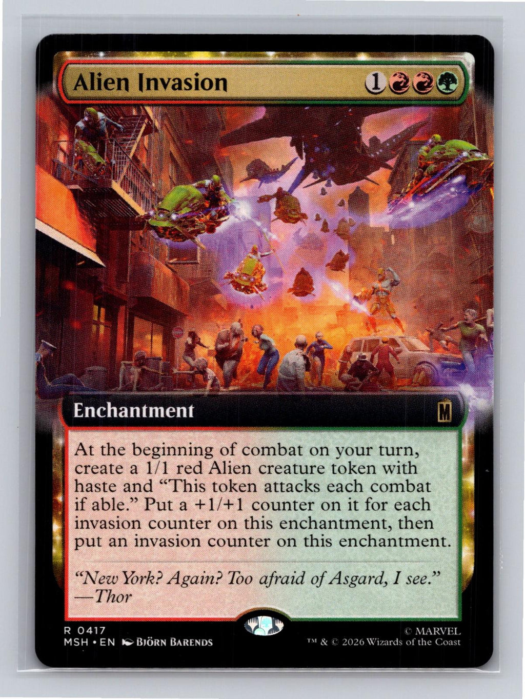 Alien Invasion (Extended Art) Marvel Super Heroes Magic: The Gathering Near Mint