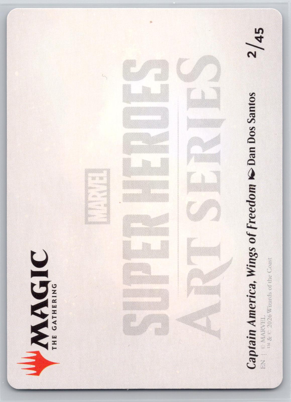 Captain America, Wings of Freedom Art Series: Marvel Super Heroes M:TG NM
