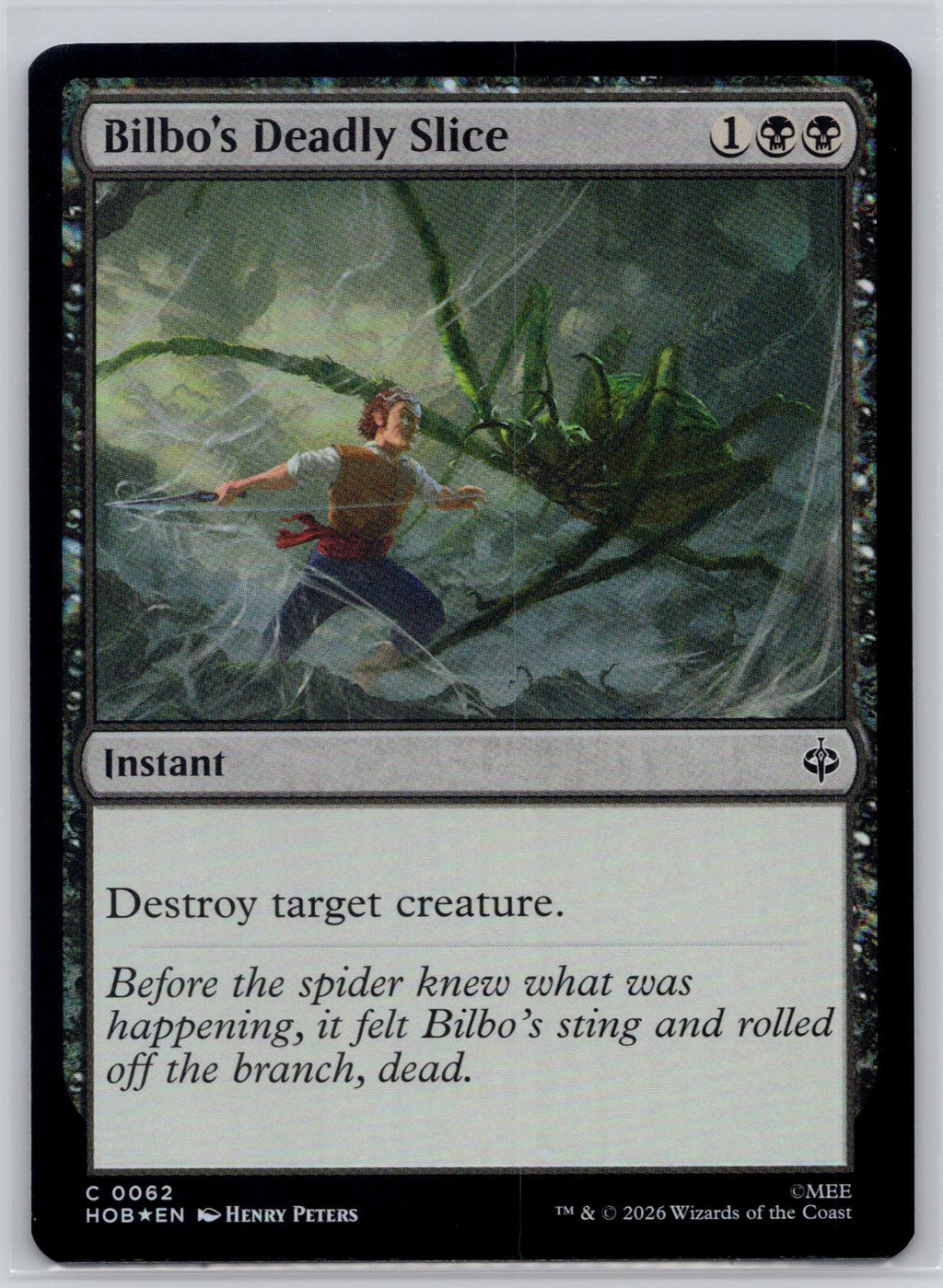 Bilbo's Deadly Slice The Hobbit Magic: The Gathering Foil Near Mint