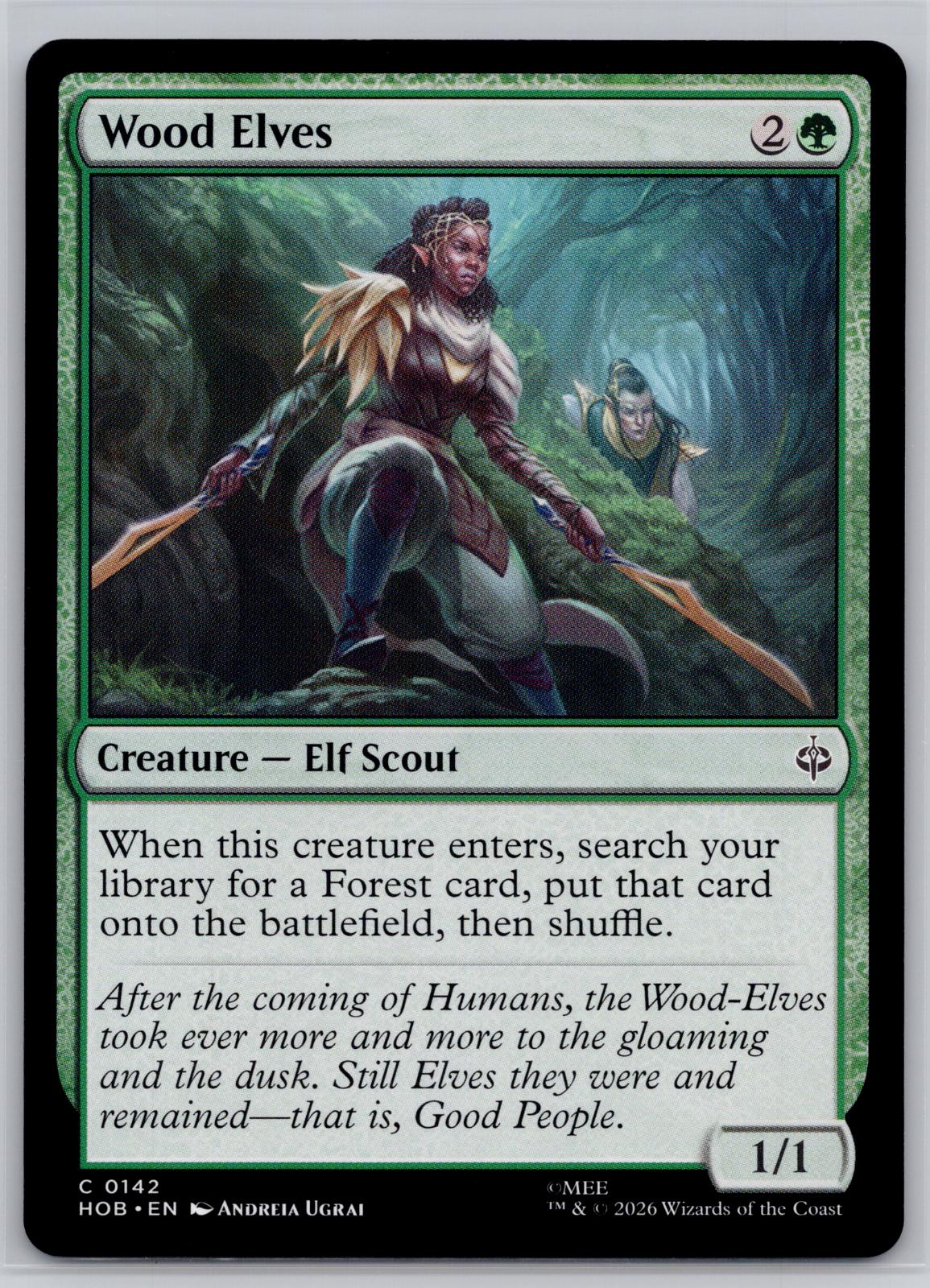 Wood Elves The Hobbit Magic: The Gathering Near Mint