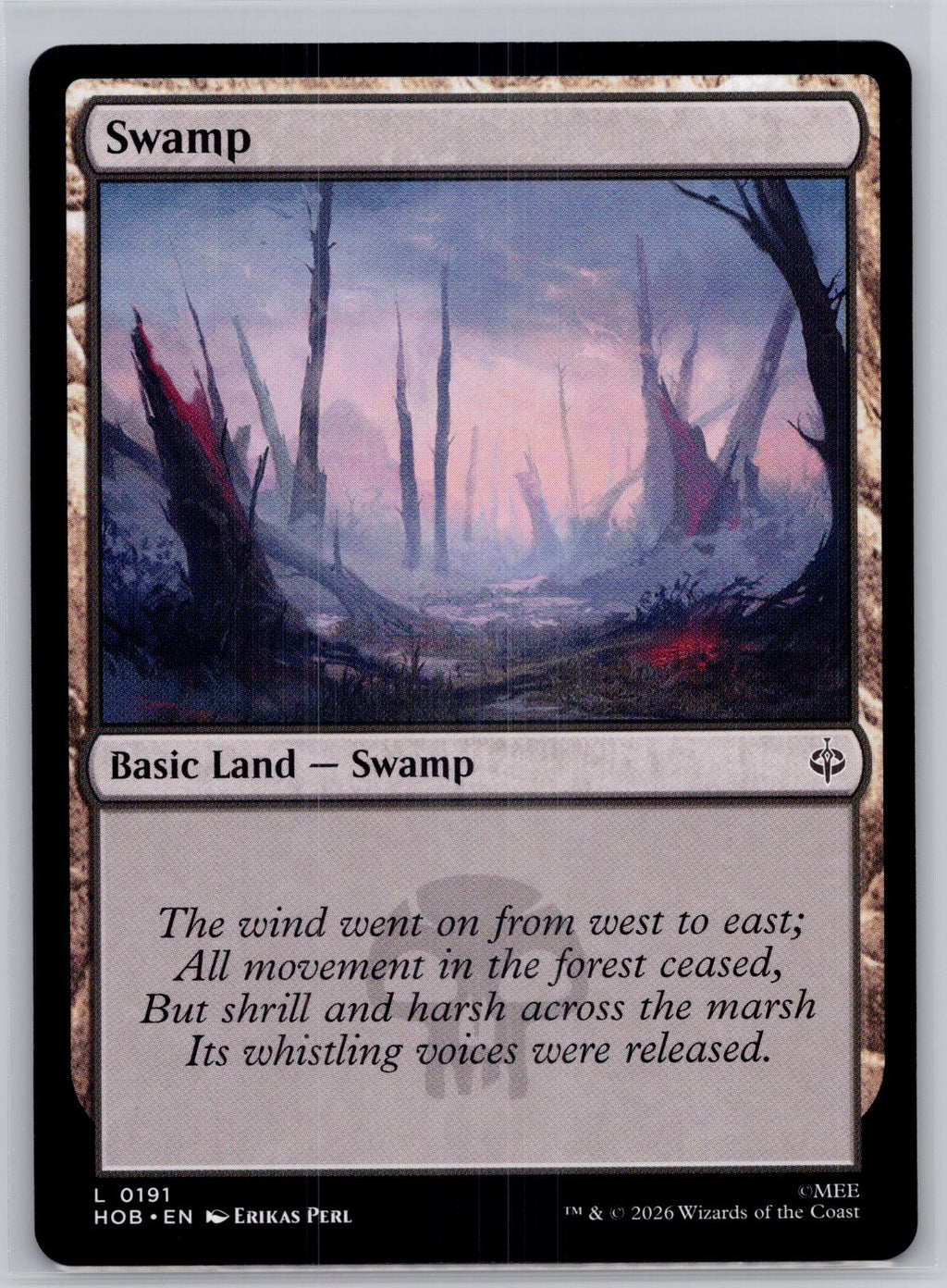 Swamp (0191) The Hobbit Magic: The Gathering Near Mint