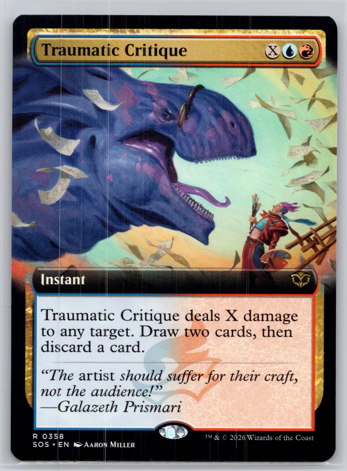 Traumatic Critique (Extended Art) Secrets of Strixhaven Magic: The Gathering NM