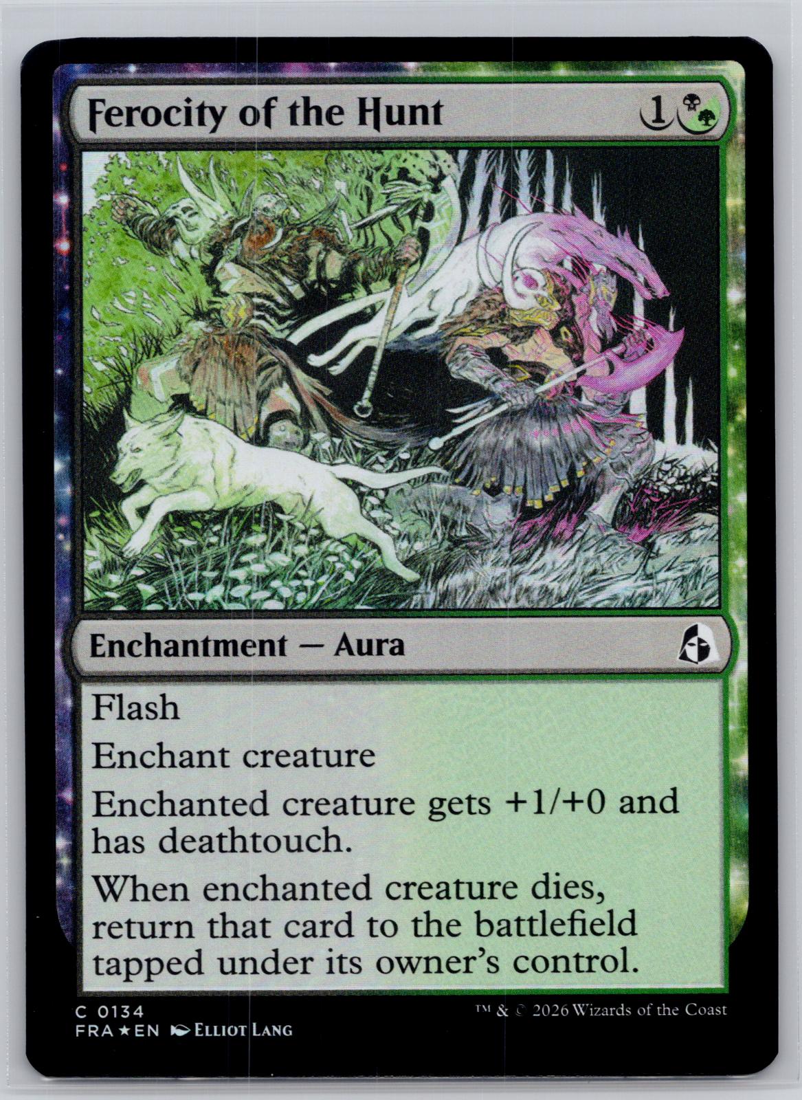 Ferocity of the Hunt Reality Fracture Magic: The Gathering Foil Near Mint