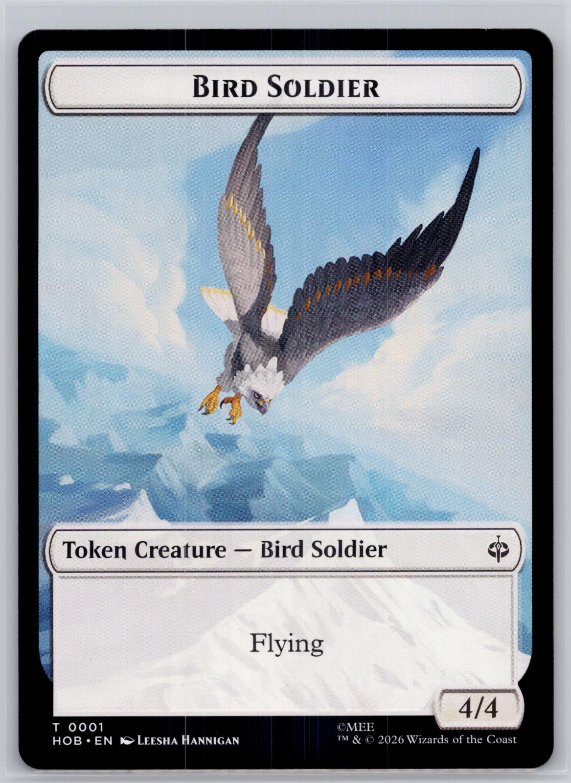 Bird Soldier // Axe Double-Sided Token The Hobbit Magic: The Gathering Near Mint
