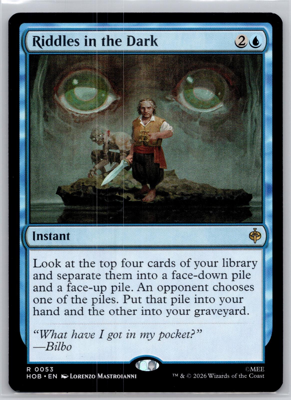 Riddles in the Dark The Hobbit Magic: The Gathering Near Mint