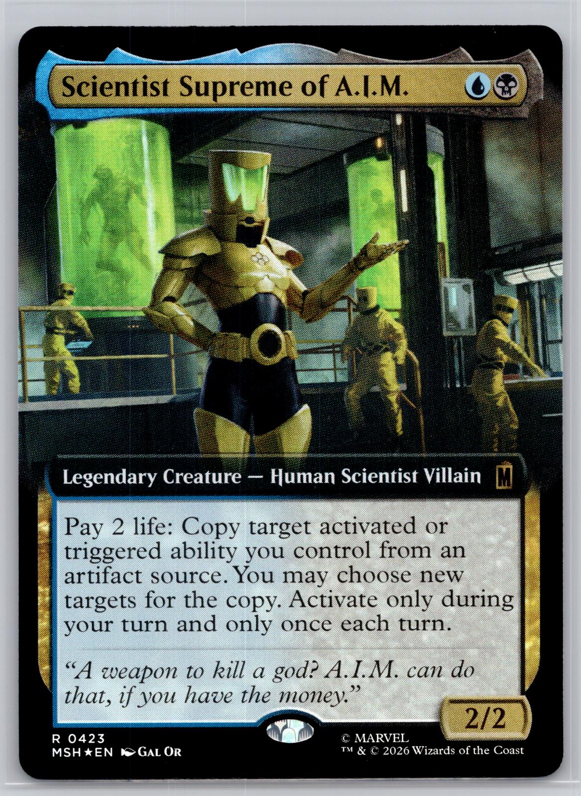 Scientist Supreme of A.I.M. (Extended Art) Marvel Super Heroes M:TG Foil NM