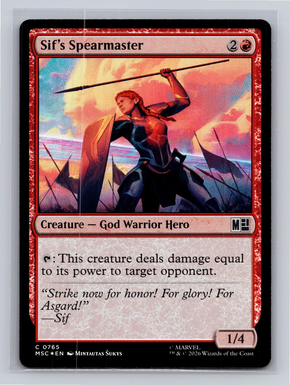 Sif's Spearmaster Commander: Marvel Super Heroes Magic: The Gathering Foil NM