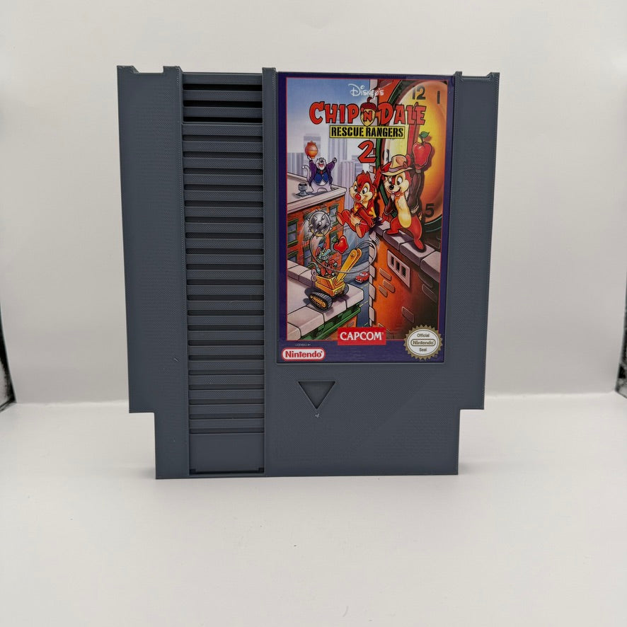 Chip 'n Dale Rescue Rangers 2 Giant NES Cartridge — 3D Printed Display Piece