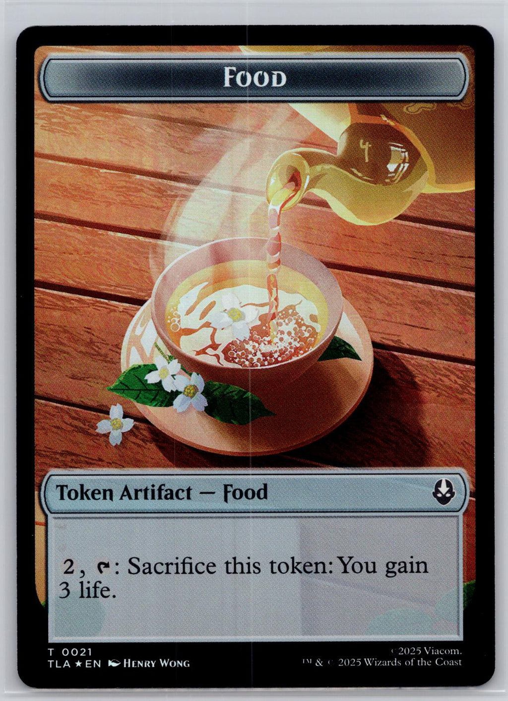 Monk // Food (0021) Double-Sided Token Avatar: The Last Airbender M:TG Foil NM