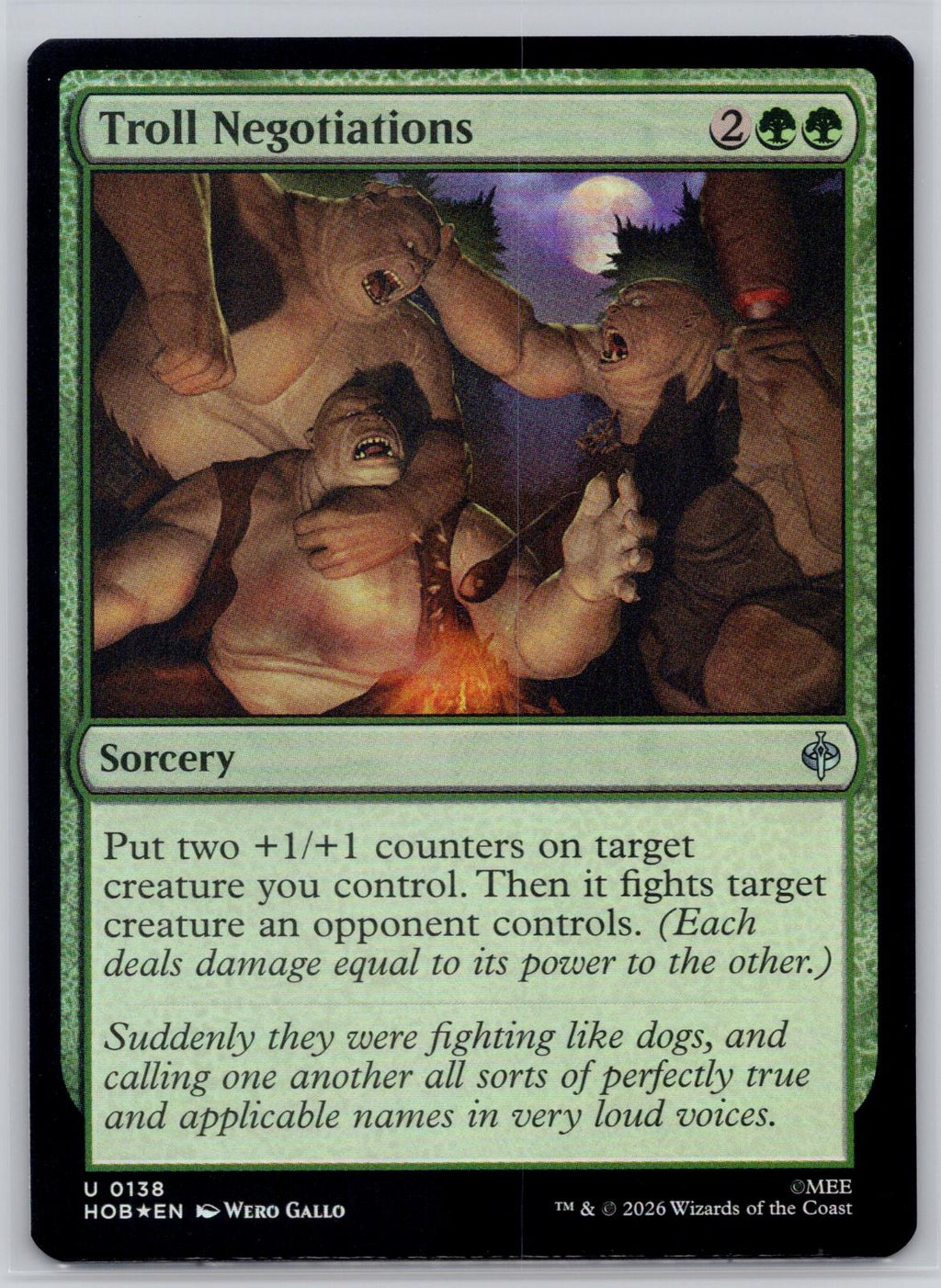 Troll Negotiations The Hobbit Magic: The Gathering Foil Near Mint