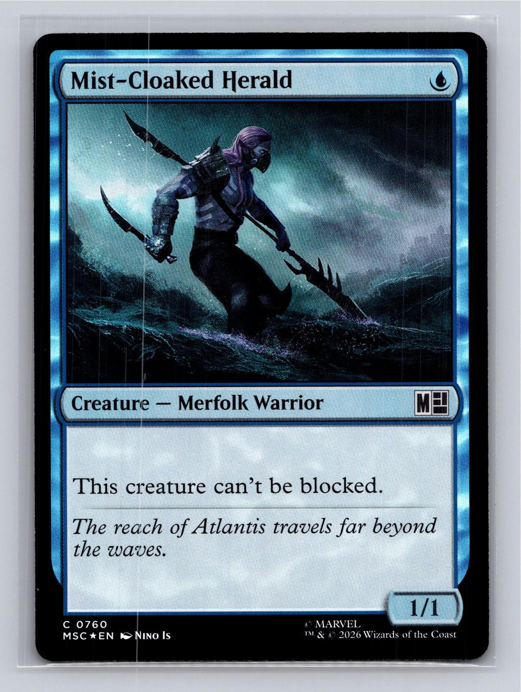 Mist-Cloaked Herald Commander: Marvel Super Heroes Magic: The Gathering Foil NM