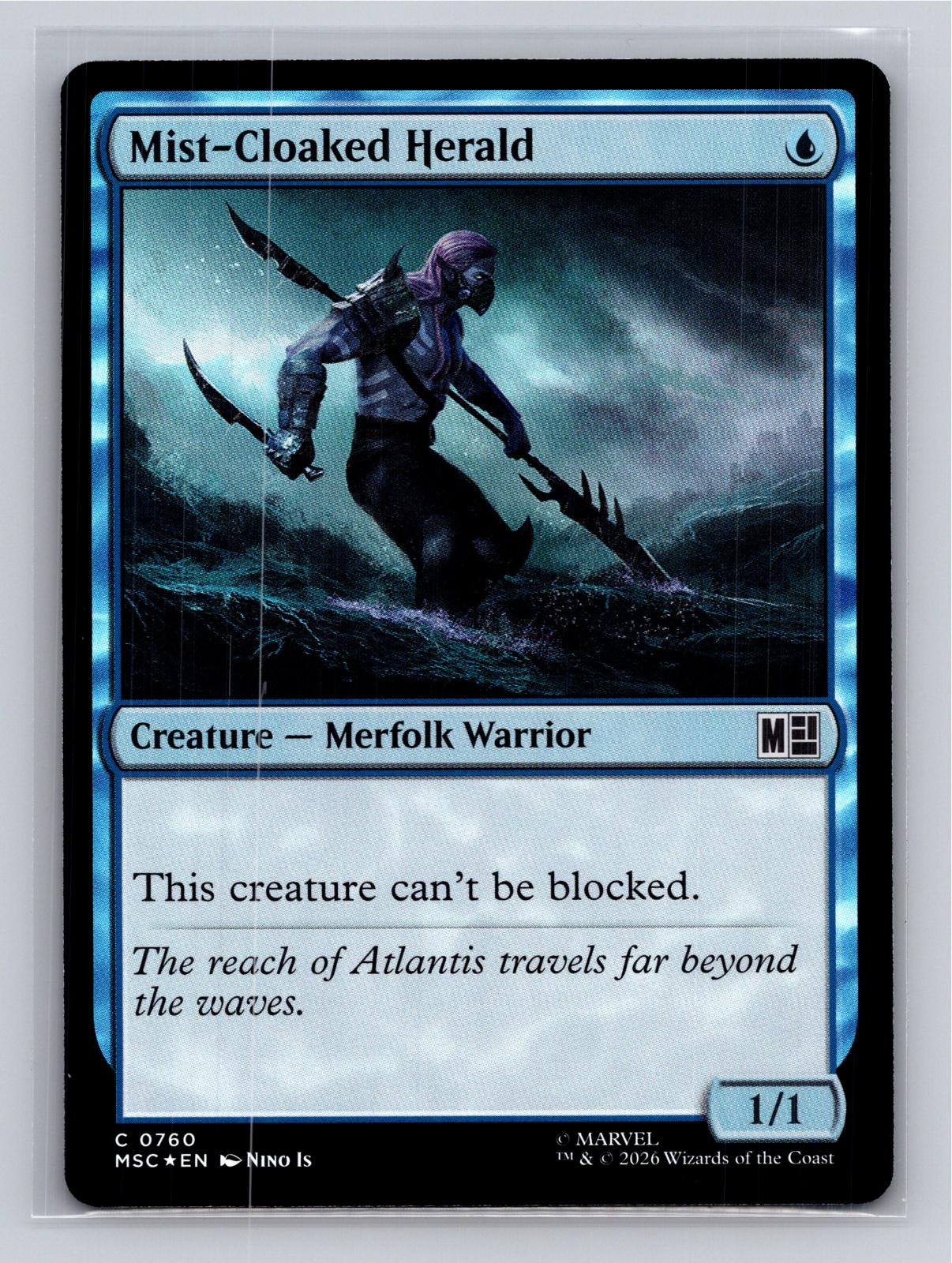 Mist-Cloaked Herald Commander: Marvel Super Heroes Magic: The Gathering Foil NM