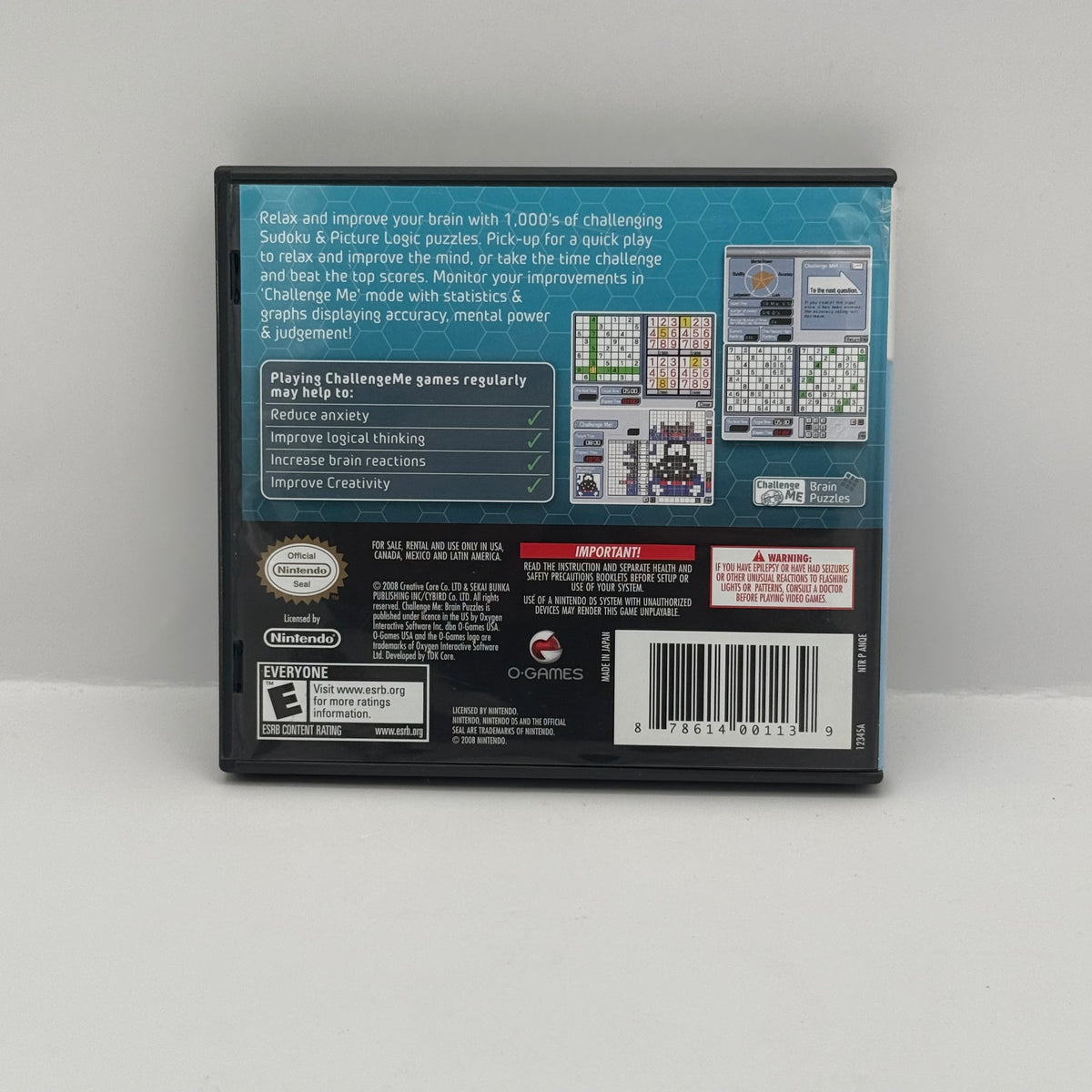 Challenge Me: Brain Puzzles - Nintendo DS - CIB