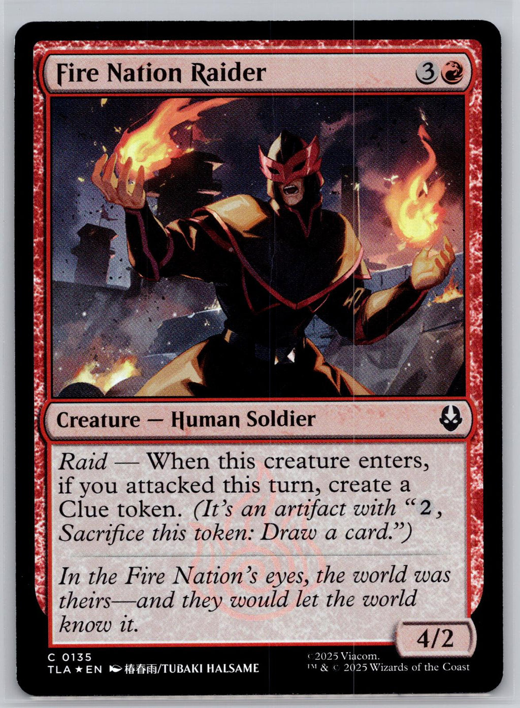 Fire Nation Raider Avatar: The Last Airbender Magic: The Gathering Foil NM