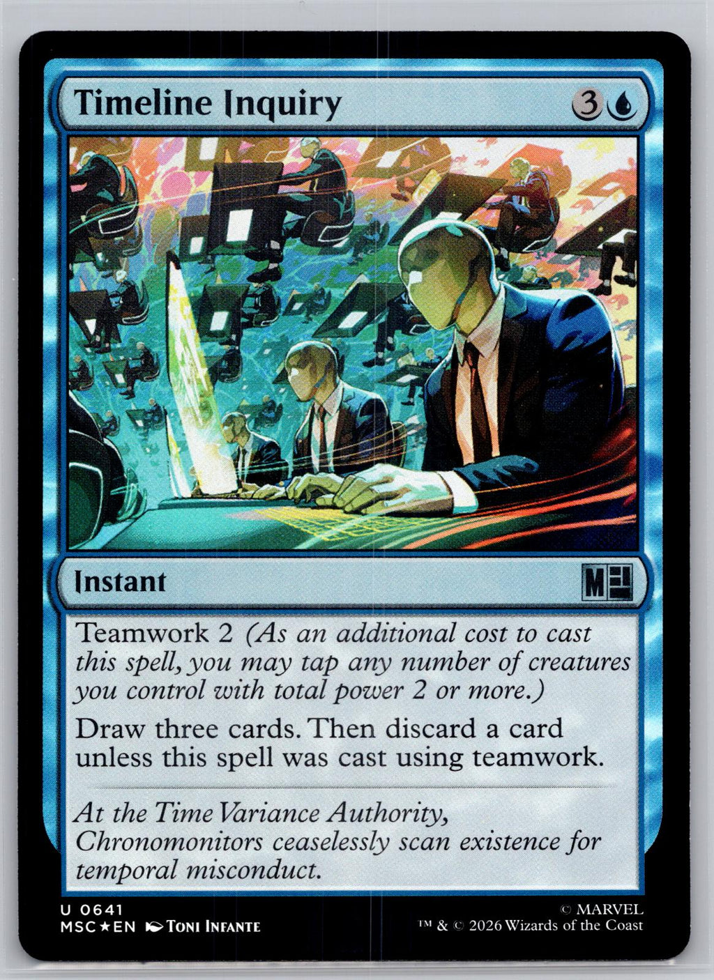 Timeline Inquiry Commander: Marvel Super Heroes Magic: The Gathering Foil NM
