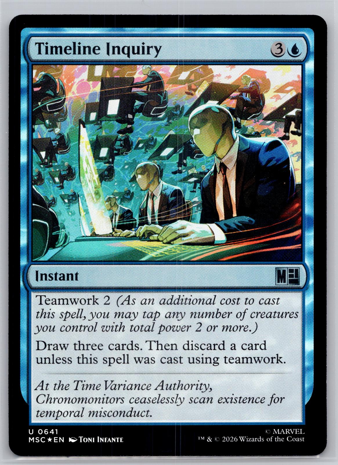 Timeline Inquiry Commander: Marvel Super Heroes Magic: The Gathering Foil NM